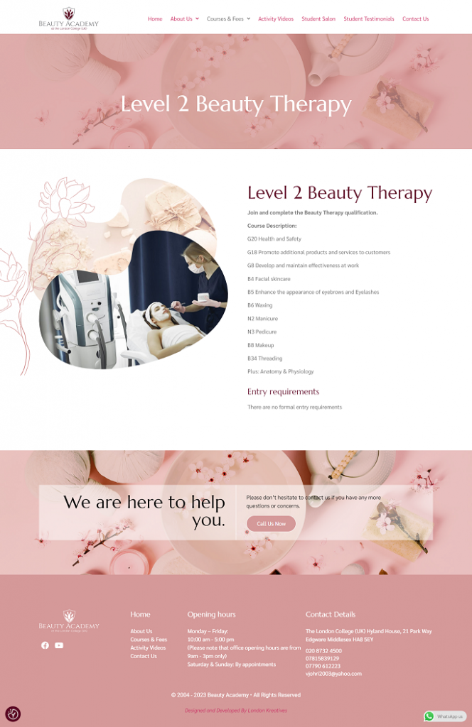 level 2 beauty therapy vtct
