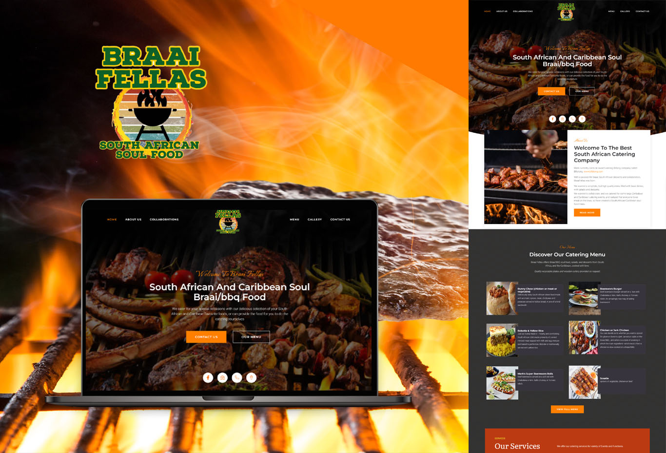 Braaifellas-catering company website development